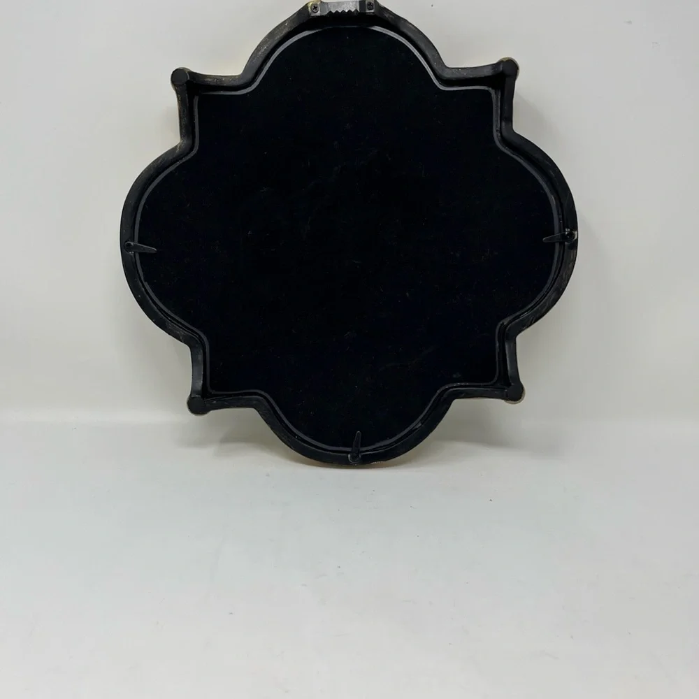 Vintage Quatrefoil Gold Gilt Framed Wall Mirror 12” Home Decor - Picture 5 of 7